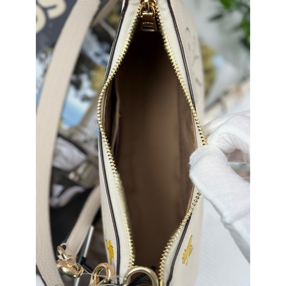 SOLD 💕Coach x Peanuts Teri Shoulder Bag Snoopy CBJ76 Chalk Multi NWT Authentic - Picture 13 of 16